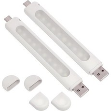 휴대용 USB 타입C LED 독서등 2개 세트, USB 안 이드 2인 1구 램프
