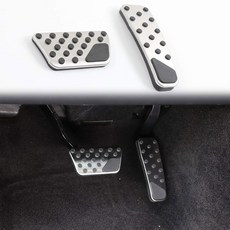 2009-2024 닷지 챌린저 충전기 크라이슬러 알루미늄 가속기 및 브레이크 페달 커버용 부두날라 300 인테리어 액세서리 2개, Silver-A