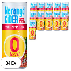 나랑드사이다 제로 파인애플, 245ml, 84개