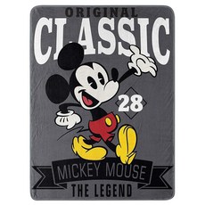 Disney 미키 마우스 클럽하우스 4 Ever 슈퍼 플러시 담요 116.8 x 152.4cm(46 60인치) 멀티 컬러 174614 3539401812, 멀티컬러/모듬