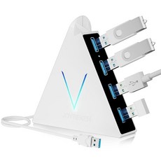 USB C 허브 4 포트 JoyReken USBC to 허브 6.1m(2피트) 확장 케이블 맥북 프로/미니 아이맥 서피스 게이밍 노트북 PS5 플래시 드라이브, 2FT, White-A