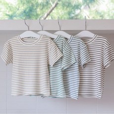 플레이몰 아동용 슬라브 스트라이프 반팔 티셔츠