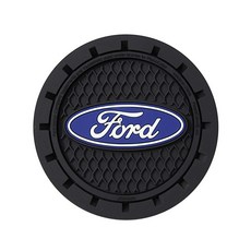 Plasticolor 000651R01 포드 타원형 자동차 트럭 SUV 컵 홀더 코스터 2팩 블루, Plasticolor 000651R01 포드 타원형 자