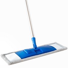 견목 바닥 청소용 43.2cm(17인치) 극세사 대걸레 127cm(50인치) 스테인리스 강화 스틸 폴이 있는 재사용 및 세탁 가능한 대걸레 소프트 패드 1개 견목 타일