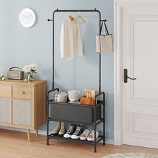 2단 수납 바퀴달린 이동식 행거 튼튼한 옷걸이 블랙 화이트 튼튼 선반 가방 길이조절 스틸선반 rds+8628Pq