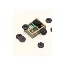퀼트스타 심플 캔디 단추 12mm_블랙, 1개, 블랙