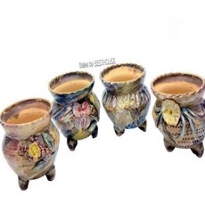 세인화분 여주 물레 원형 다육 화분 - 다육화분 다육이화분, 1개, 노랑