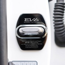 [비브랜드] 녹방지 엠블럼 크롬 도어스트라이커 체커 힌지 락 인테리어 액세서리 용품 EV6 호환가능, 블랙1개