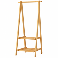 好的家居楠竹A型衣帽架 實木掛衣架 落地衣架 租屋族必備, 原色雙層