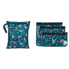 범킨스 정글 방수 물티슈 가방 여행 및 TSA 파우치 정리함 4개 재사용 가능한 지퍼백 세트, 1개