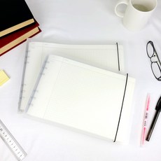 라떼라떼 바인더 모눈종이 노트 가로형 6공, A4 바인더, 1개