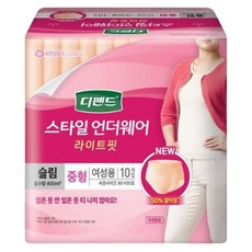 디펜드 여성용 스타일 언더웨어 슬림 성인기저귀 중형, 1개, 10개입