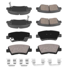 HYFTJYZ 2008-2009 폰티악 G8과 호환되는 세라믹 전면 브레이크 패드 자동차용 자동차 교체 패드 세트 신뢰할 수 있는 정지력 쉬운 교체 삐걱거림 없음 오래, HZ1543+HZ1544