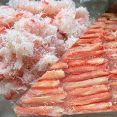 국내산 붉은 대게살, 1개, 파지살 1kg(실중량 700g)