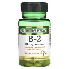 네이쳐스바운티 비타민 B-2 100mg 100 장용정, 1개, 100정