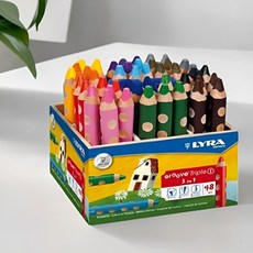 독일 라라 그루브 트리플 크레용 몽땅 12색 연필 x4개 총48개입 색연필, 48개