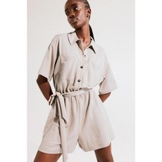 H&M 브랜드관 텍스처 저지 롬퍼 라이트 베이지 1236278002