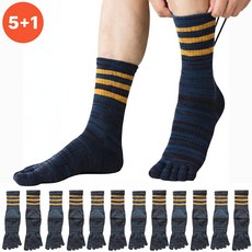 코지레이스 남성 발가락양말 기능성 스포츠 등산 러닝 무좀 중목 6켤레