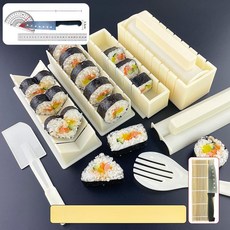 올데이프로덕트 하트김밥틀 주먹밥틀 김밥마는기계, 1개, 10개 칼+대나무 커튼 포함