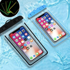 야광방수케이스 스마트폰 야광 방수팩 방수케이스 스트랩포함, 블랙