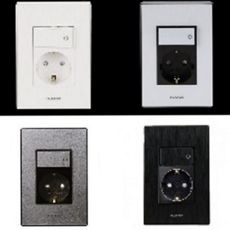 나노전기 콘센트 일체형 매립형 1구 스위치 위치콘 콘센트 벽면 안전, 아트2 블랙