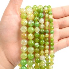 레드 Moldavite 구슬 빛나는 돌 도매 천연 구슬 쥬얼리 목걸이 팔찌 Accessorie 만들기위한 맞춤 Diy 매력, 40.H8634 - 6mm, 1개