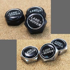 랜드로버번호판가드 블랙무광 메탈스티커 구형 천공R타입, 크롬, 1세트, 번호판볼트(크롬)4개1세트