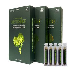 비엣고 베트남 프리미엄 골드 무설탕 아티초크앰플 3박스(60개입), 60개, 10ml
