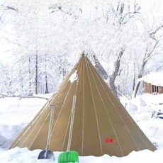 하우스 동굴 피라미드 텐트 인디언 첨탑 캠핑 천막, 상세 페이지 참고, 흰색 소형 (K3)