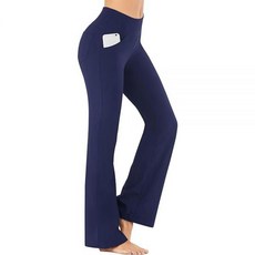 Mingkeda Bootcut Yoga Pants with Pockets for Women Wide Leg High Waist Workout Tummy Control Work