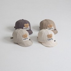 작은모자KC 럭키베어얌체모<br><브라운/연베이지/진베이지><br>*FREE(6m~3y)*