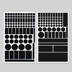 이지유 (2장세트) LED 불빛 차단 암막 스티커 전원 빛 가리개, 블랙 PET(A+B) 2장