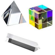 Quikaboo 15cm) 프리즘 세트 삼능경 광학 유리 각주 프리즘 무지개 삼각 프리즘
