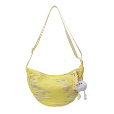 여성 크로스백 여권가방 수납력 좋은 여행용 파우치 심전도 그림 스트랩 N-0078