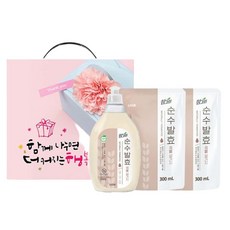 라이온코리아 참그린 순수발효 곡물 주방세제 선물세트( 용기 500g+리필 300ml 2개), 1세트