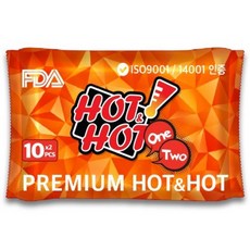 핫앤핫 프리미엄 더블미니 핫팩 2pcs(ORANGE), 10개