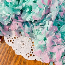 VITO zakka 木繡球永生花DIY乾燥花植物浮游花材花藝材料包拍攝道具DIY創作花材20g, 熱帶珊瑚礁(粉藍漸變)(現貨)