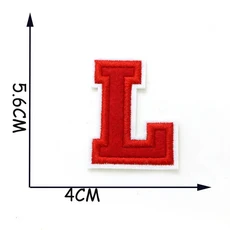 1PC 블루 모루 DIY 대한 자수 편지 이름 의류 장식 패치에 스티커 아이언