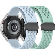 13727461 시계줄 스트랩 교체 스마트워치 밴드 가민 Venu 3/Venu 2 Forerunner 265/255 Vivoactive 4 Watch 스포츠 22MM 실리콘 손, Teal&LightBlue