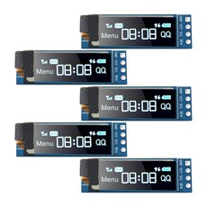 0.91 인치 I2C OLED 디스플레이 모듈 스크린 드라이버 DC 3.3V-5V 5 개, 02 Blue (BluRay), 한개옵션0, 1개