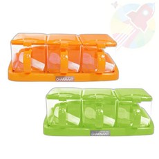 DDH 양념통 set 3P 가루통 양념통정리함, 오렌지, 1개