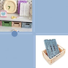 초아디자인 접이식 미니 수납함 책상정리함, 그레이, 그레이, 1