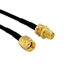 RGeek RP-SMA SMA 남성-여성 연장 케이블 동축 Wi-Fi WiFi 네트워크 카드 RG174 라우터 안테나 용 구리 피더 와이어, 9) 10 Meters - RP-SMA-K