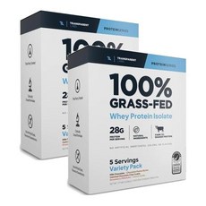 Transparent Labs 트랜스패런트 랩스 100% 그래스페드 프로틴 버라이어티 5가지맛 샘플 분리유청단백질 177g, 2개