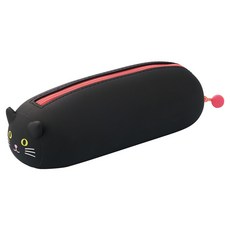 PuniLabo Smart Fit 男女通用 趴姿筆袋 大款, 黑貓, 1個