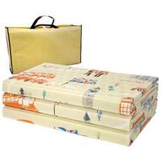 AMADA 3단 엠보 캠핑매트 + 가방 랜덤발송, 런던 베이지