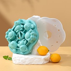 HAOSISUO 寶寶輔食蒸糕模具, 矽膠點心蒸煮模具 藍色, 1套, 矽膠點心蒸煮模具