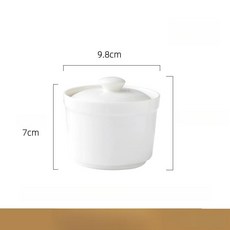 계란찜 용기 뚜껑있는 저당밥솥 오븐 쿠커 전자레인지용, 3.8인치 300ml, 1개, 1cm