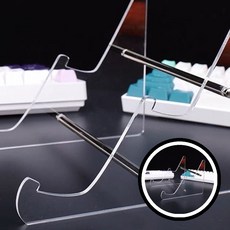 아크릴 키보드 거치대 아크릴 키보드 거치대 선반 트레이 투명 2단 진열대 사무용품 데스크 정리 컴퓨터 액세서리 dda+8482xL