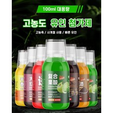 주한피싱 유인 농축액 낚시 물약 첨가제 떡밥 유인제 액상 떡밥 낚시 미끼 6종 세트, 복합과일, 100ml